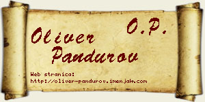 Oliver Pandurov vizit kartica